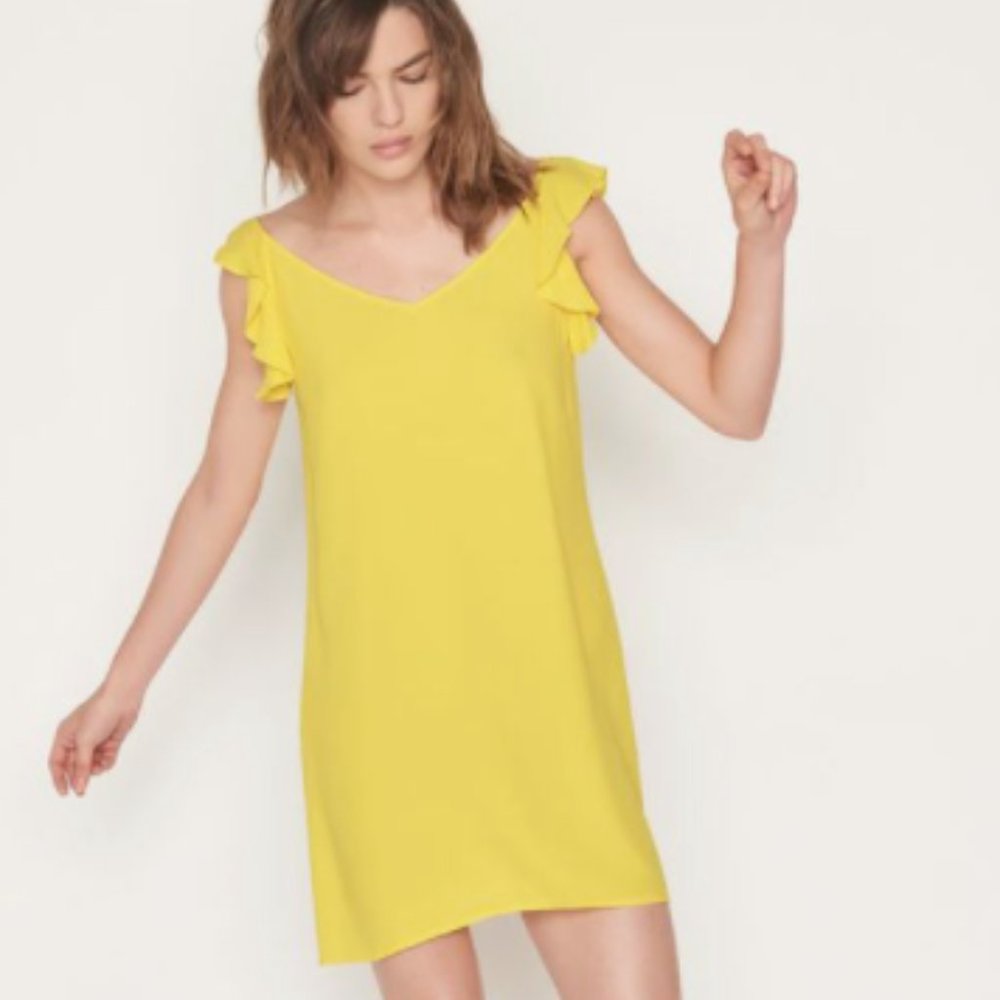 Yellow viscose dress